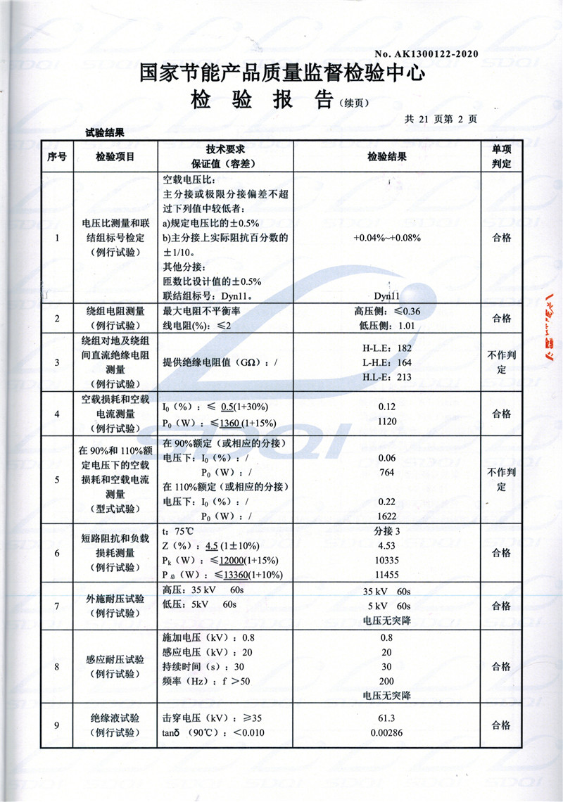 高低压试验报告-S11-1250阿鲁科尔沁阿鲁科尔沁阿鲁科尔沁油浸式变压器-2.jpg